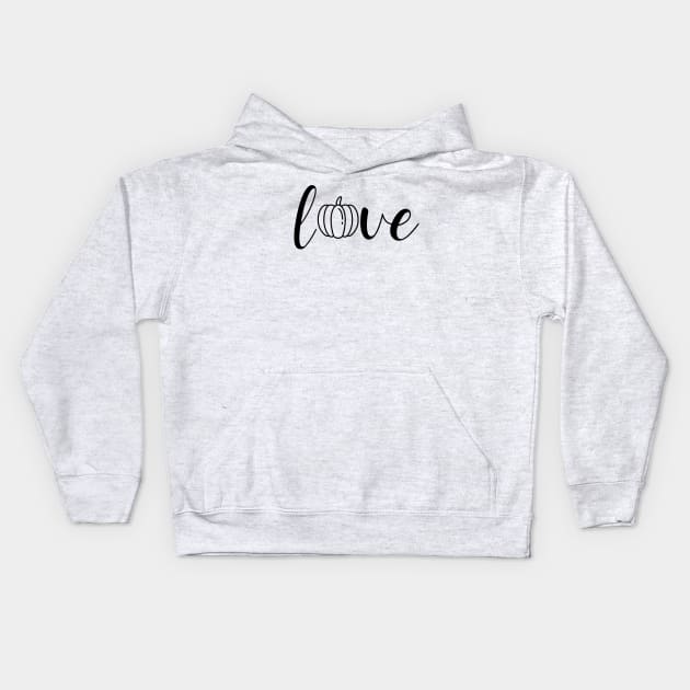 Love pumpkin Kids Hoodie by Peach Lily Rainbow